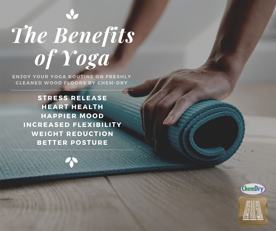 the benefits of yoga wood floor cleaning services by  Shirley's Chem-Dry in Tipton IN